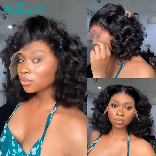 BeQueen "Polysia" Perruque Bob bouncy avec Lace frontale volume pleine style 10