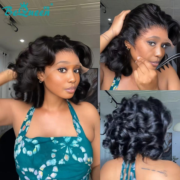 BeQueen "Polysia" Perruque Bob bouncy avec Lace frontale volume pleine style 12
