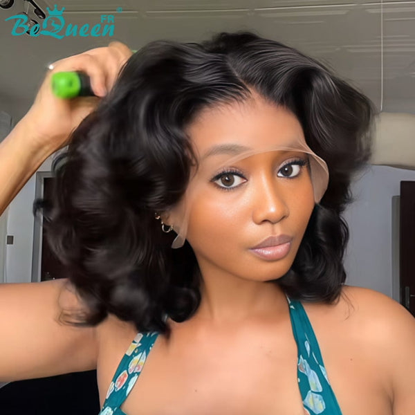 BeQueen "Polysia" Perruque Bob bouncy avec Lace frontale volume pleine style 12