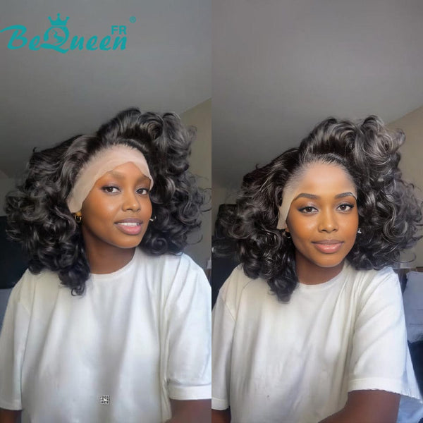 BeQueen "Polysia" Bouncy Bob Wig with Full Lace Front Volume Style 2