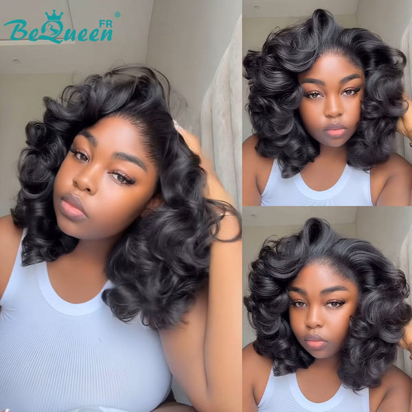 BeQueen "Polysia" Bouncy Bob Wig with Full Lace Front Volume Style 2