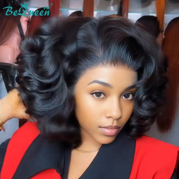 BeQueen "Polysia" Perruque Bob bouncy avec Lace frontale volume pleine style 25