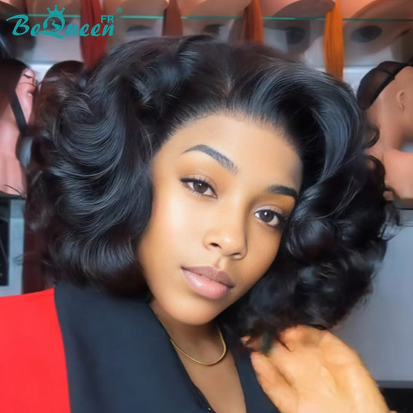 BeQueen "Polysia" Perruque Bob bouncy avec Lace frontale volume pleine style 25