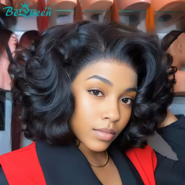 BeQueen "Polysia" Perruque Bob bouncy avec Lace frontale volume pleine style 25