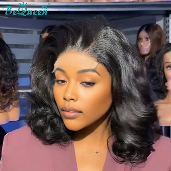 BeQueen "Polysia" Perruque Bob bouncy avec Lace frontale volume pleine style 26