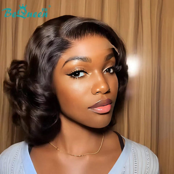 BeQueen "Polysia" Perruque Bob bouncy avec Lace frontale volume pleine style 8