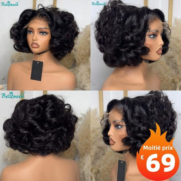 BeQueen "Polysia" Perruque Bob bouncyavec Lace closure 5*5  12 Pouces Moitié prix