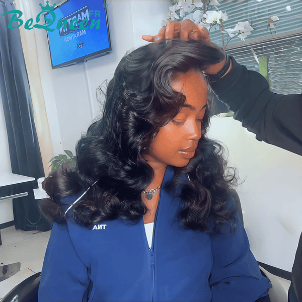 
BeQueen "Polysia" Perruque Bob com laço de fecho elástico 5*5 12 Polegadas Meio preço