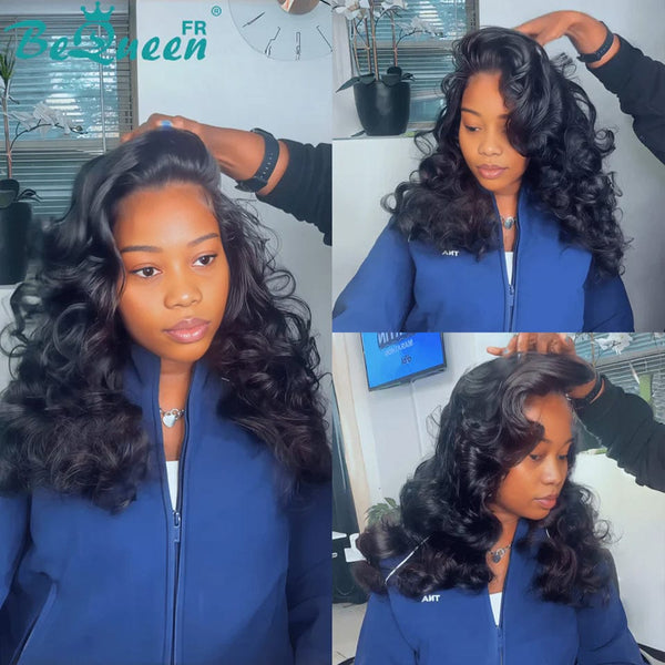 BeQueen "Polysia" Bouncy Bob Wig with 5*5 Lace Closure Style 2