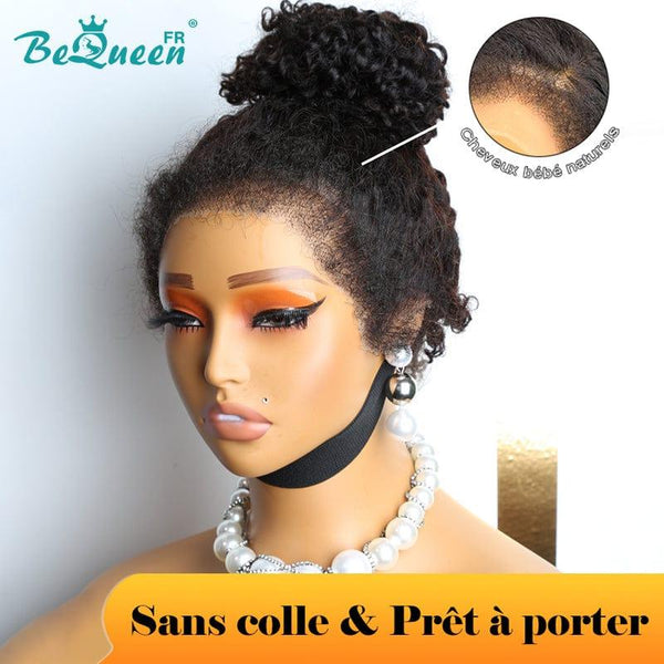 BeQueen “Shannelle” Perruque Bob Bords Bouclés Curly wave Prêt à porter Sans Colle 13x4