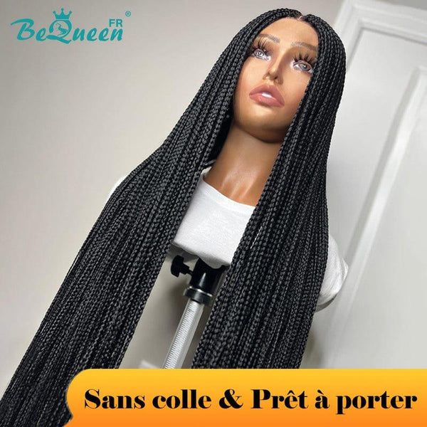 BeQueen "Sidonia" Long Custom Wig with Braid Ready to Wear Glueless 200% Density