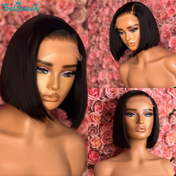 BeQueen "Sonia" Perruque Bob 10 Pouces Lisse avec lace closure 4*4