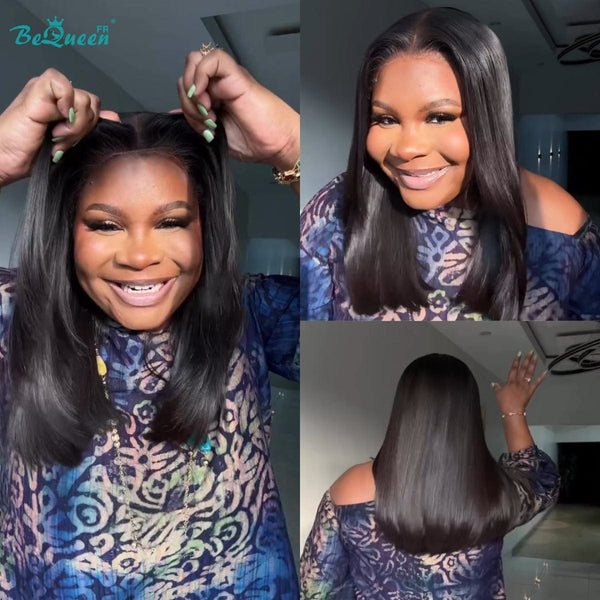 BeQueen "Sonia" Perruque Bob 14 Pouces Lisse sans colle