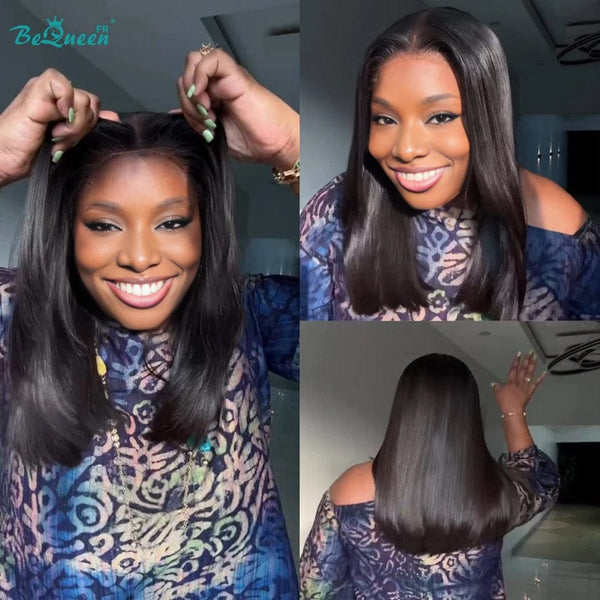 BeQueen "Sonia" Perücke Bob 10 Zoll Glatt ohne Kleber