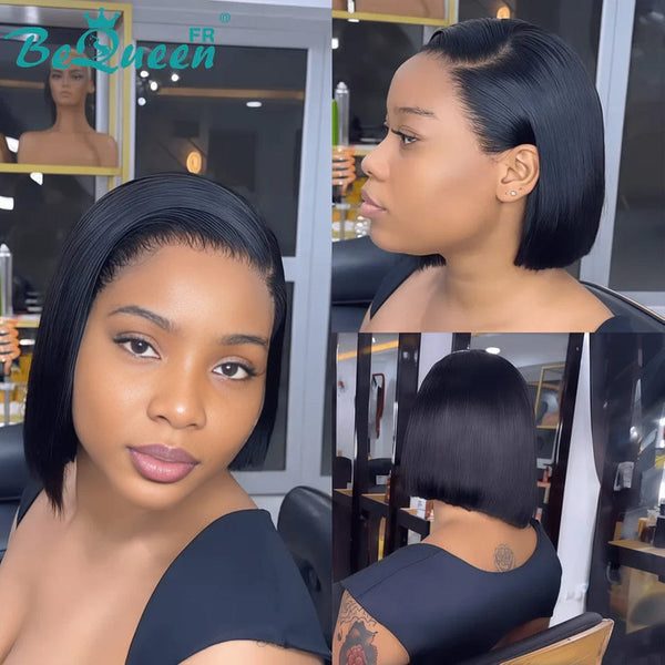BeQueen "Sonia" Bob-Glatze mit Spitzenfrontal 10 Zoll halbpreisig 