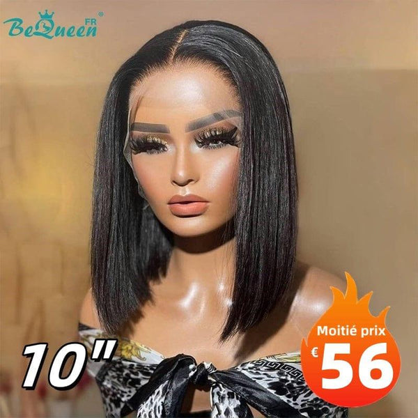 BeQueen "Sonia" Bob-Glatze mit Spitzenfrontal 10 Zoll halbpreisig 