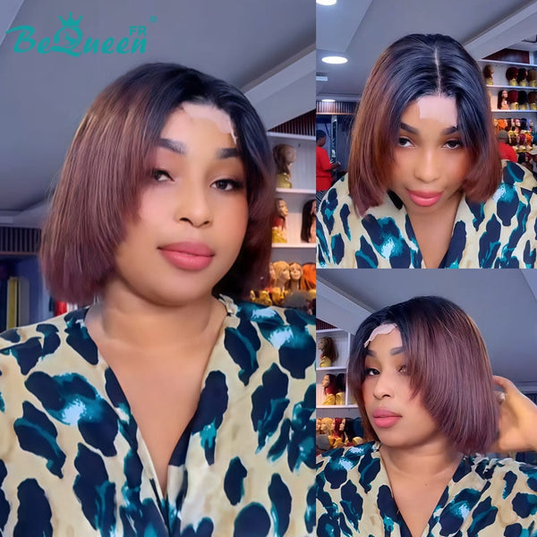 BeQueen "Sonia" Straight Bob Wig with Lace Front 10 Inches Half Price