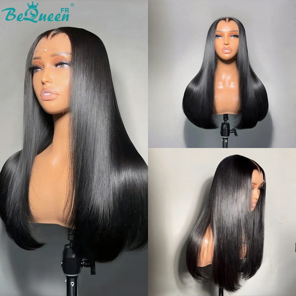 BeQueen "Sonia" Perruque longue lisse avec Lace closure 4*4 18 Pouces Moitié prix