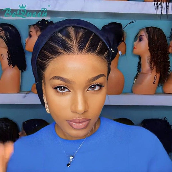 BeQueen “Soniel” Straight Frontal Wig 16 Inch Headband with Lace Front 13*4 Style 10