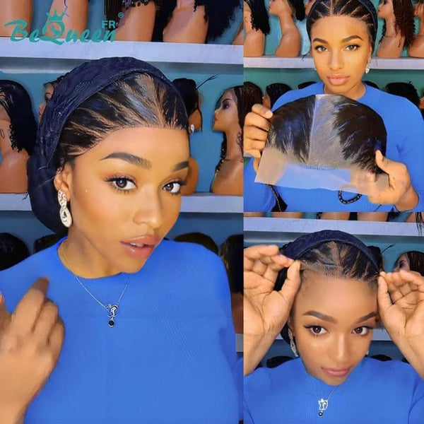 BeQueen “Soniel” Straight Frontal Wig 16 Inch Headband with Lace Front 13*4 Style 10