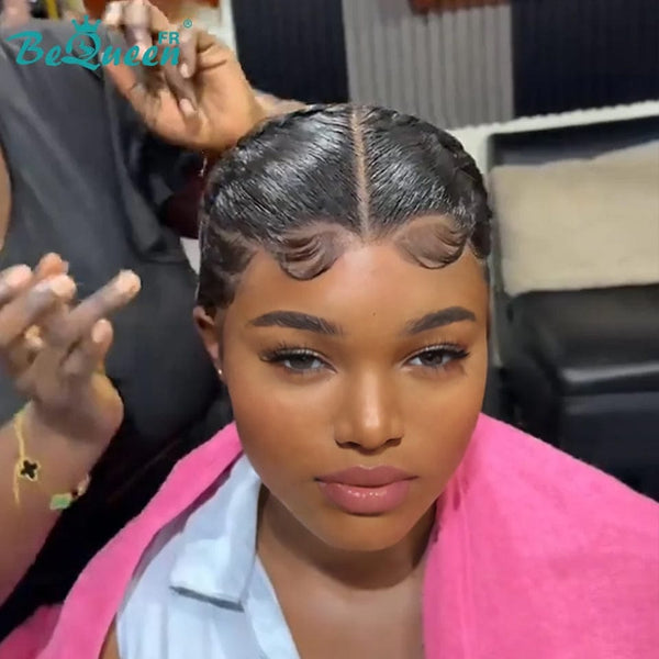 BeQueen “Soniel” Straight Frontal Wig 16 Inch Headband Wig with Lace Front 13*4 Style 13