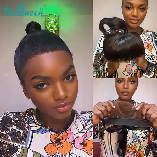 BeQueen “Soniel” Straight Frontal Wig 16 Inch Headband with Lace Front 13*4 Style 6