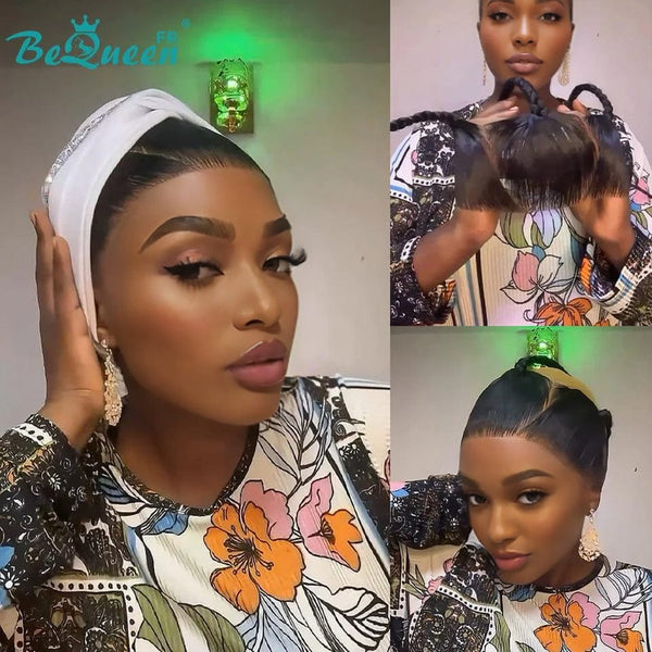 BeQueen “Soniel” Straight Frontal Wig 16 Inch Headband with Lace Front 13*4 Style 8