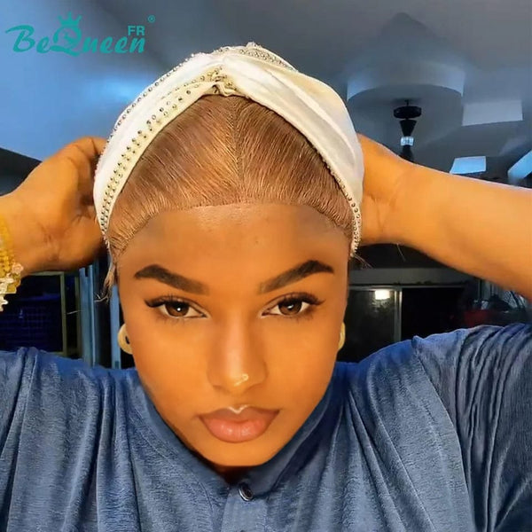 BeQueen “Soniel” 16 inch Honey Blonde Straight Frontal Wig with 13*4 Lace Frontal Style 9