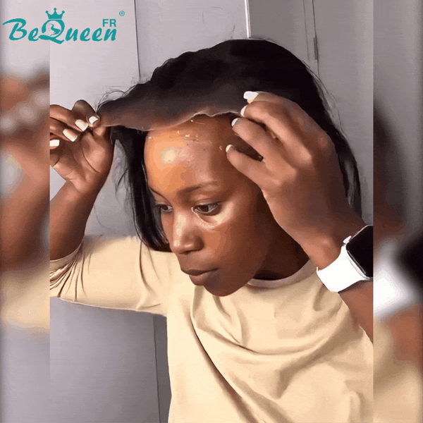 BeQueen "Summer" 16-inch straight front lace frontal with 13*4 black color lace frontal 