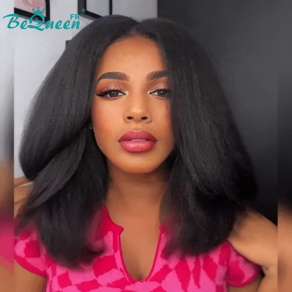 BeQueen “Thiam” Bob Wig Curly Edges Kinky Straight Ready to Wear Glueless 13x4