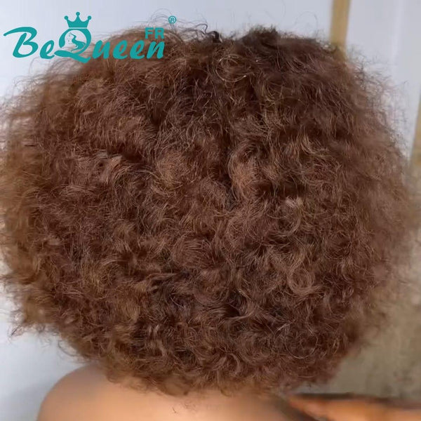 BeQueen "Yonne" Bob Wig Cully Brown with Lace Frontal 13*4 