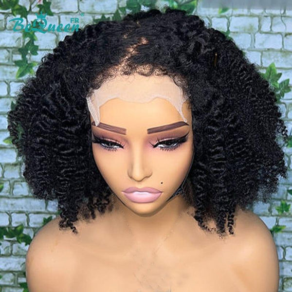 BeQueen “Zelinda” Perruque Bob Bords Bouclés Afro Curly avec Lace Closure 4x4