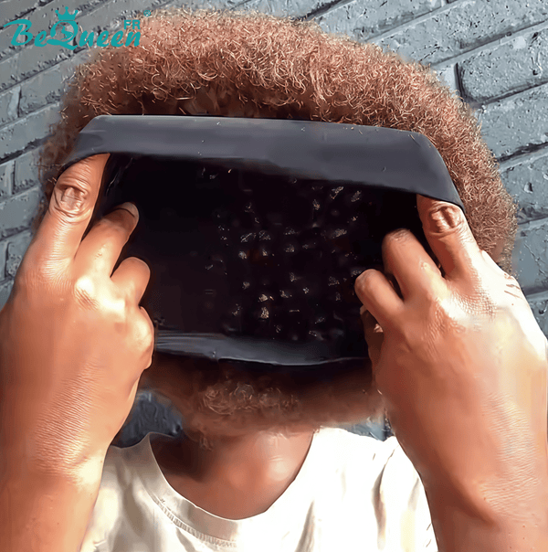 BeQueen "Dudu" Peruca Pixie com Faixa Encaracolada Castanho