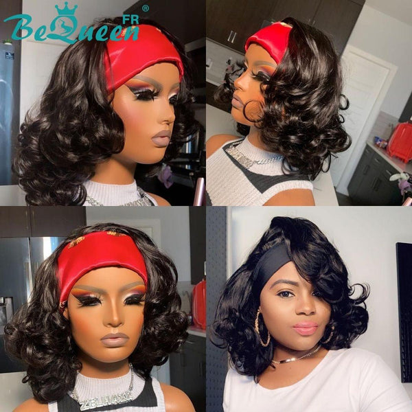 BeQueen Perruque Bob à Bandeau Bouncy curl