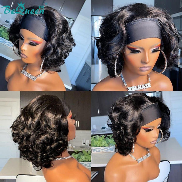 BeQueen Perruque Bob à Bandeau Bouncy curl
