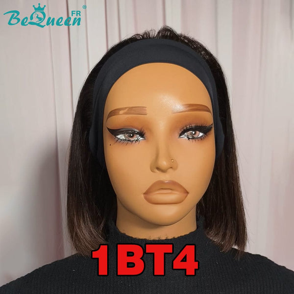BeQueen Perücke Bob mit Stirnband, glatt, mehrfarbig (Bitte die Farbe in der Notiz angeben)