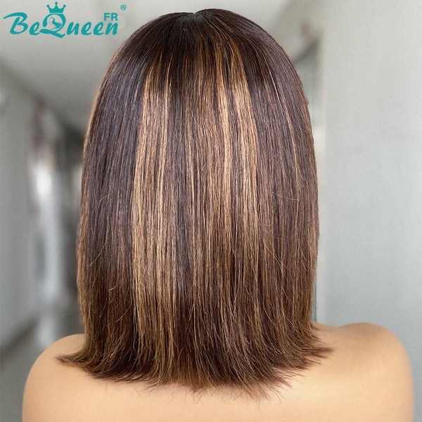 BeQueen Honey and Brown Straight Headband Bob Wig
