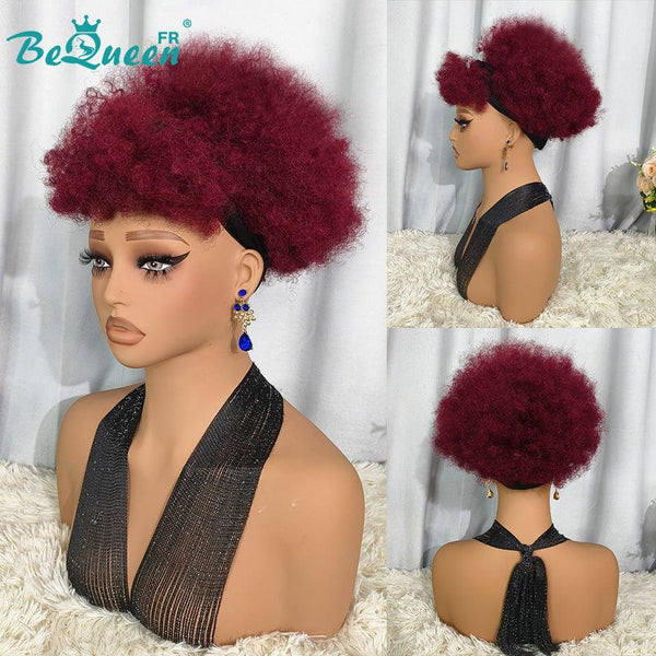 BeQueen Wig "Finna" Pixie with Curly Bandana and Bangs 