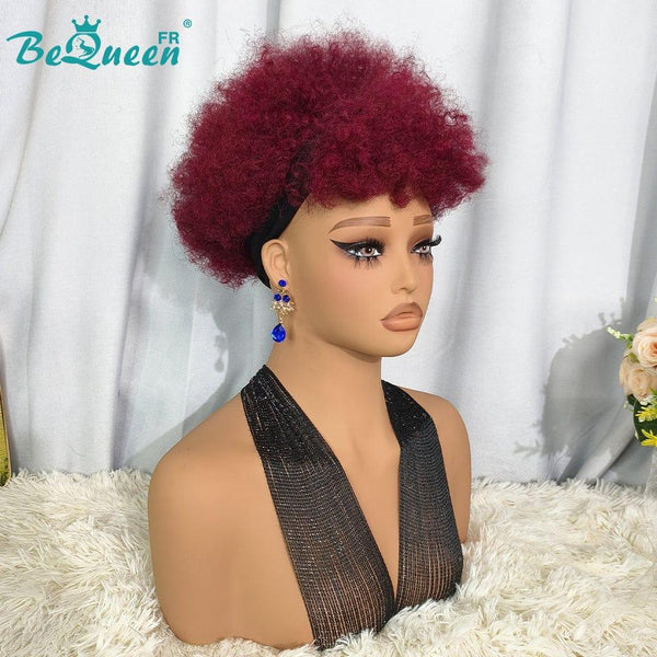 BeQueen Wig "Finna" Pixie with Curly Bandana and Bangs 