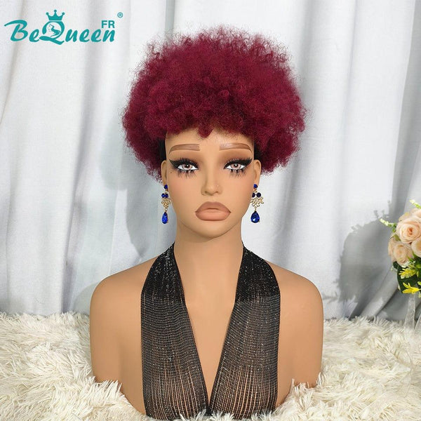 BeQueen Wig "Finna" Pixie with Curly Bandana and Bangs 