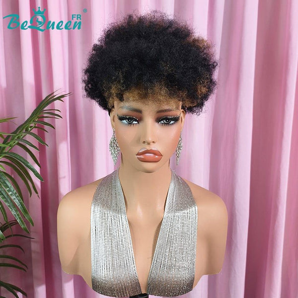 BeQueen Perücke "Finna" Pixie mit Stirnband und Locken mit Pony 