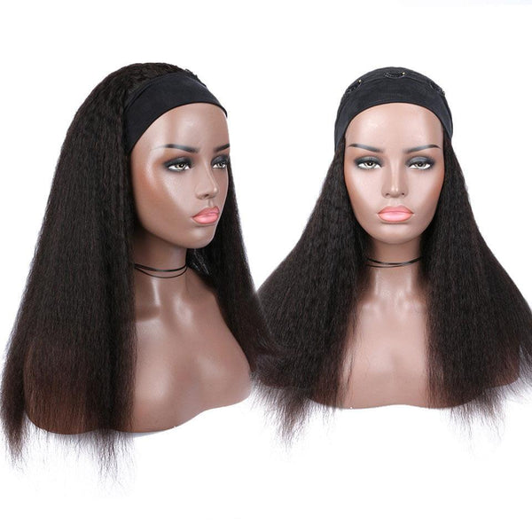 BeQueen Peluca Larga con Diadema Kinky Straight 
