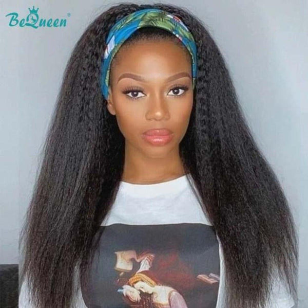 BeQueen Peluca Larga con Diadema Kinky Straight 