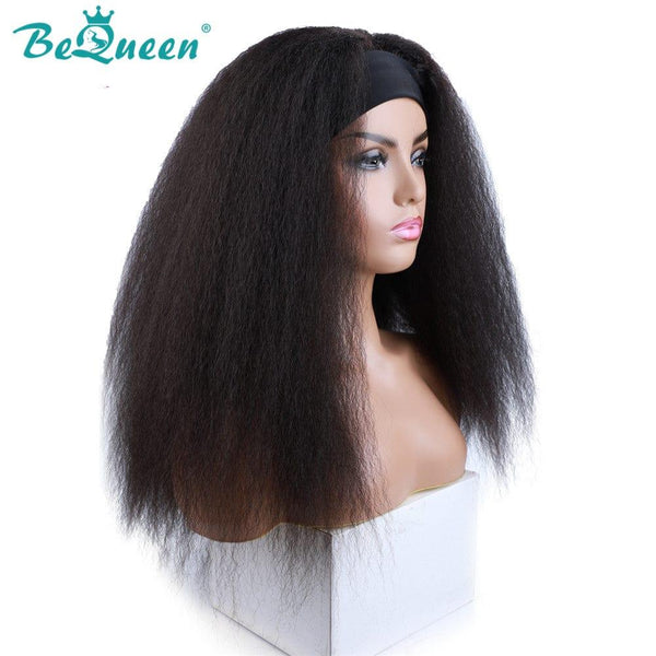 BeQueen Peluca Larga con Diadema Kinky Straight 