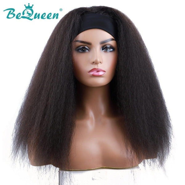 BeQueen Peluca Larga con Diadema Kinky Straight 