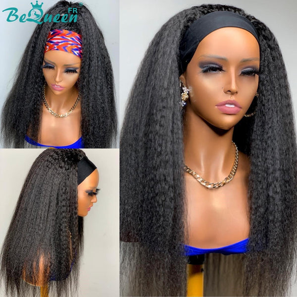 BeQueen Peluca Larga con Diadema Kinky Straight 