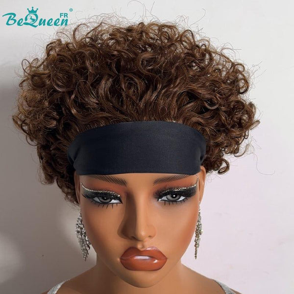 BeQueen Wig "Ursula" Pixie with Bandeau Curly Root Brown 