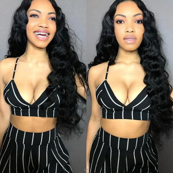 BeQueen „Cindy“ lange, naturgewellte, leimlose Vollspitzenperücke 