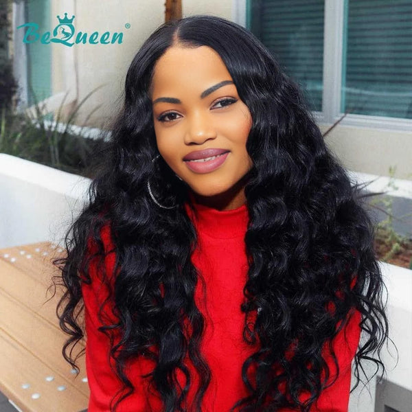 BeQueen „Cindy“ lange, naturgewellte, leimlose Vollspitzenperücke 