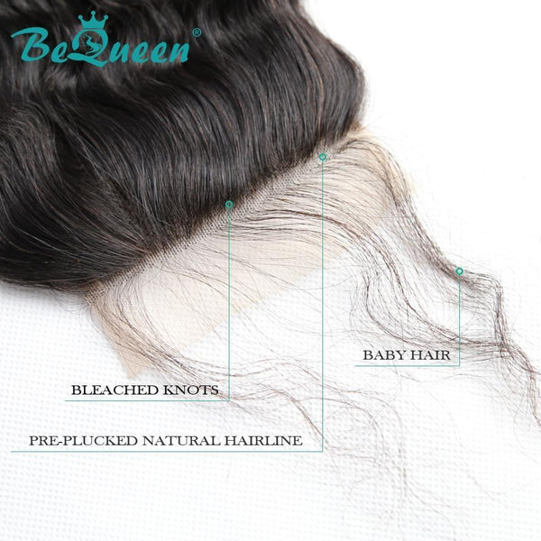 【Bequeen 】10A 100% Virgin Hair Deep Wave Lace Closure 4x4/ 5x5, Silk Based Closure - Bequeen Office Store